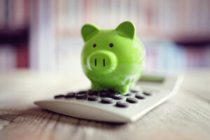 Piggy bank with financial goal calculator Custom Development Solutions