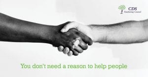 Custom Development solutions - a two people shaking hands acknowledging a CDS Funds Legal Notice 